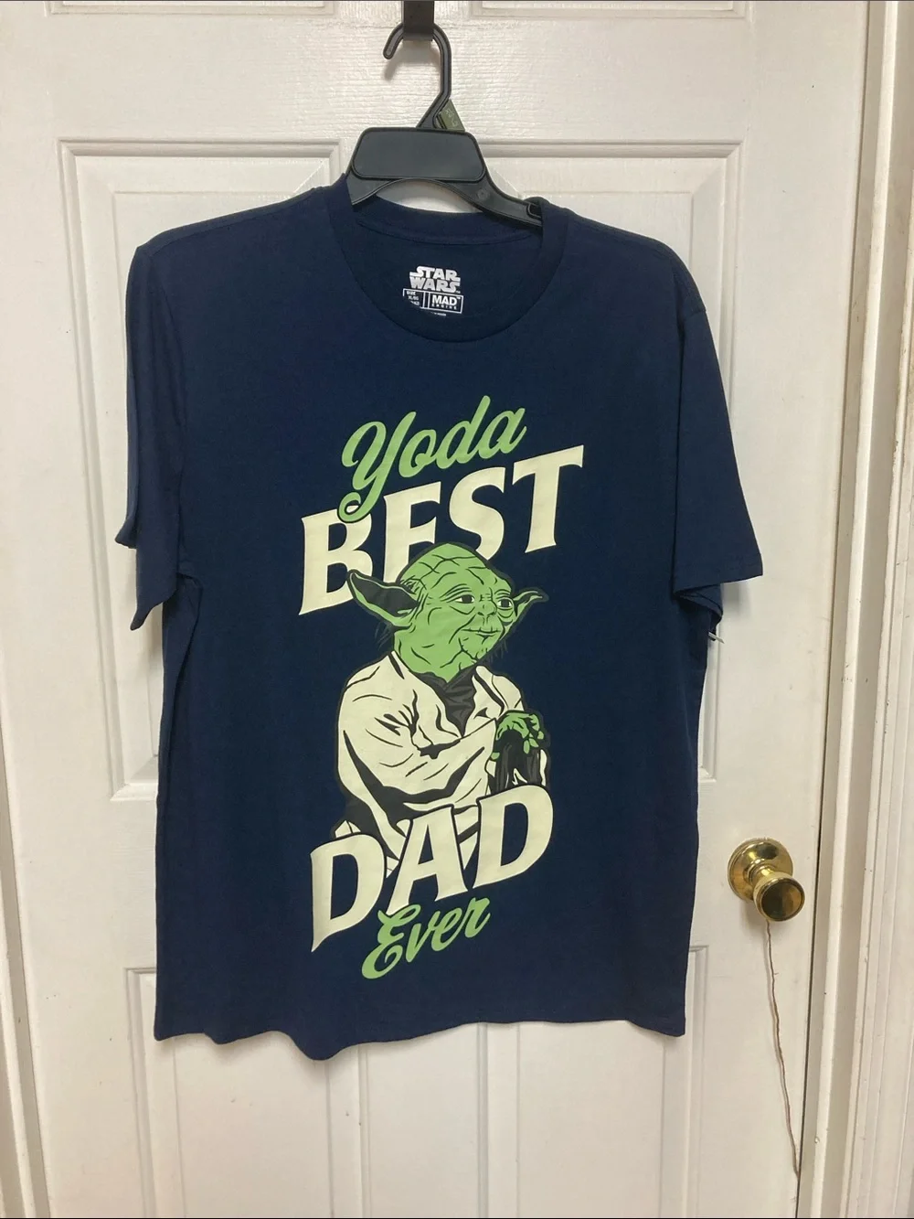 Star Wars Navy T‑Shirt with Green and Cream Yoda Graphic